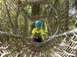 Rope tunnel at Sarbaya adventure park