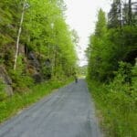 Cyclo-voie water-sharing bike path in the Abitibi-Témiscamingue wilderness