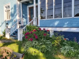 Front of the Auberge des Marronniers in St-Ulric, Gaspésie