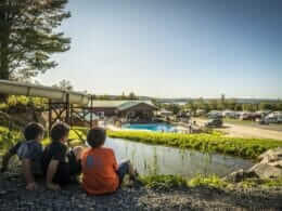 Vue panoramique du camping Aventure Mégantic