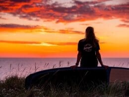 Sunset at Aerosport on the Magdalen Islands