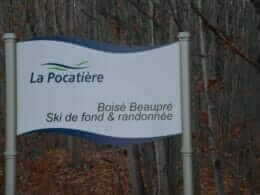 Sign at the entrance to Boisé Beaupré in La Porcatère