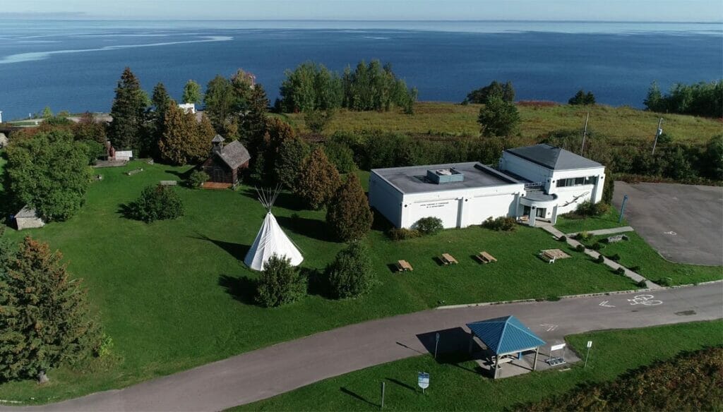 Aerial view of the Métabetchouane and Lac-St-Jean historical and archaeological site