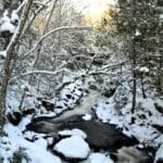 Winter waterfalls along the Iroquois Trail