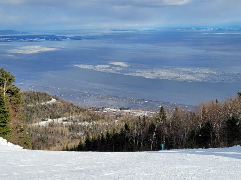 View from the top of the La Fénomene trail at Le Massif de Charlevoix