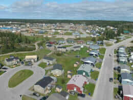 Aerial view Wemindji Cree Nation