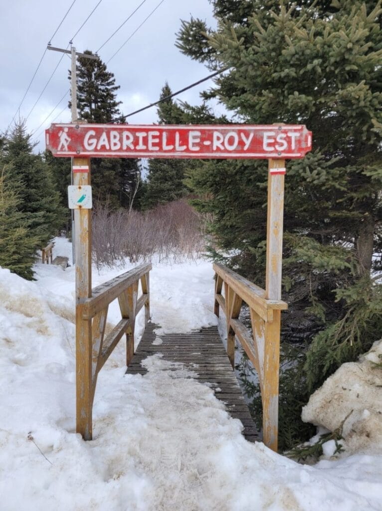Départ côté ouest du sentier Grabrielle-Roy-Est
