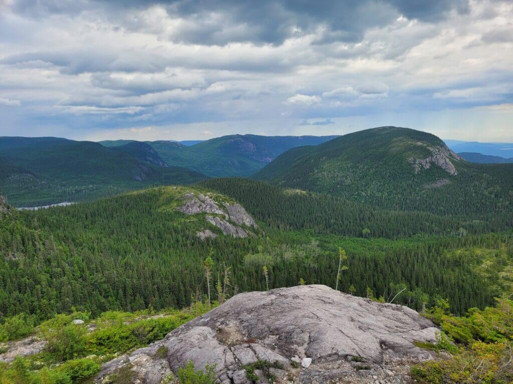 Viewpoint on the Sommets trail in the Martes ZEC