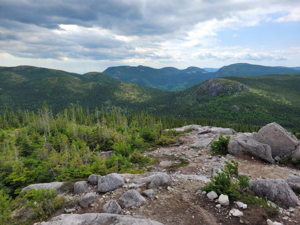 Viewpoint from the summit of Mont du Lac-à-l'Écluse on the Sommets trail
