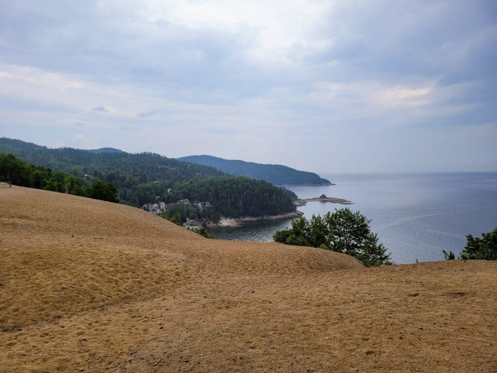 View of the St. Lawrence River along the coast at Dunes de Tadoussac