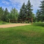 Volleyball court at Lac Édouard