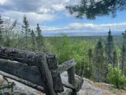 Baie-Sainte-Catherine bench and trail viewpoint