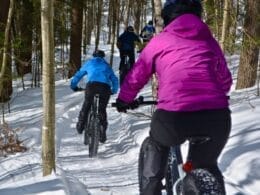 Fatbikes on the trails of Club Fatbike Lac Brompton