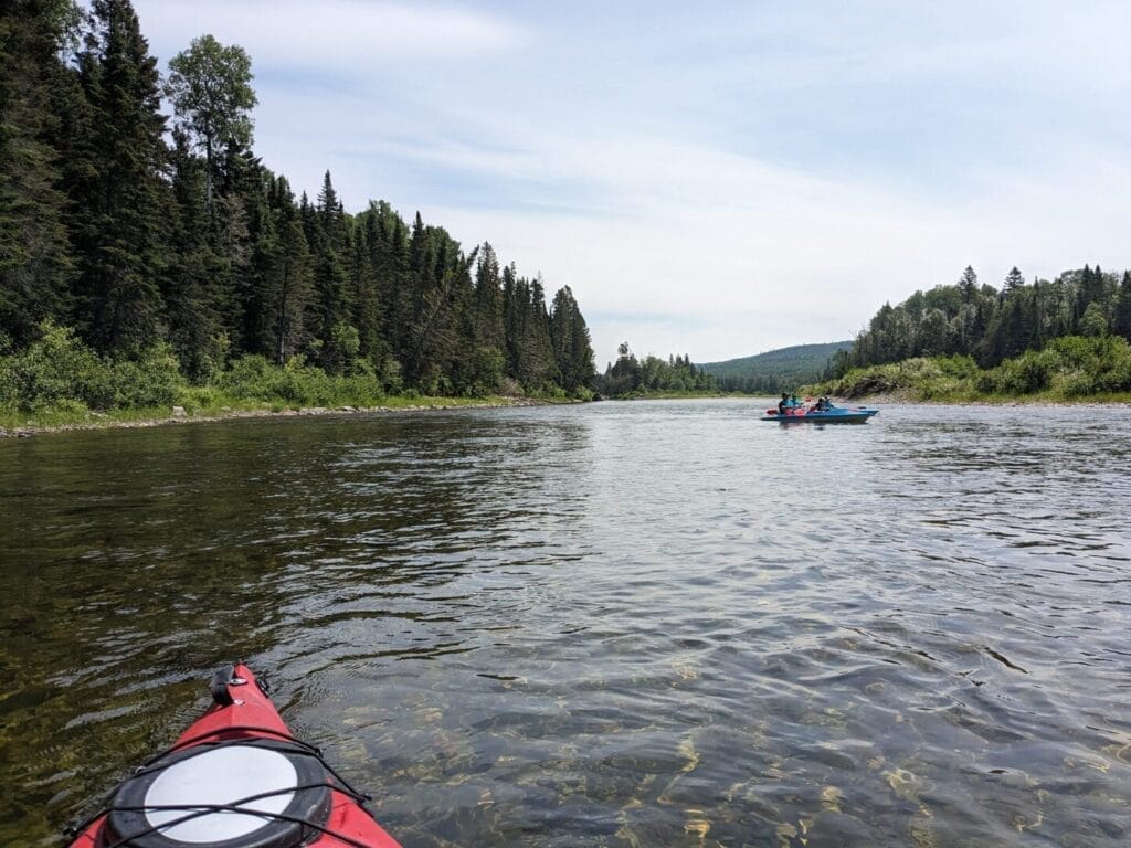 Descente en kayak sur la rivière York près de Gaspé