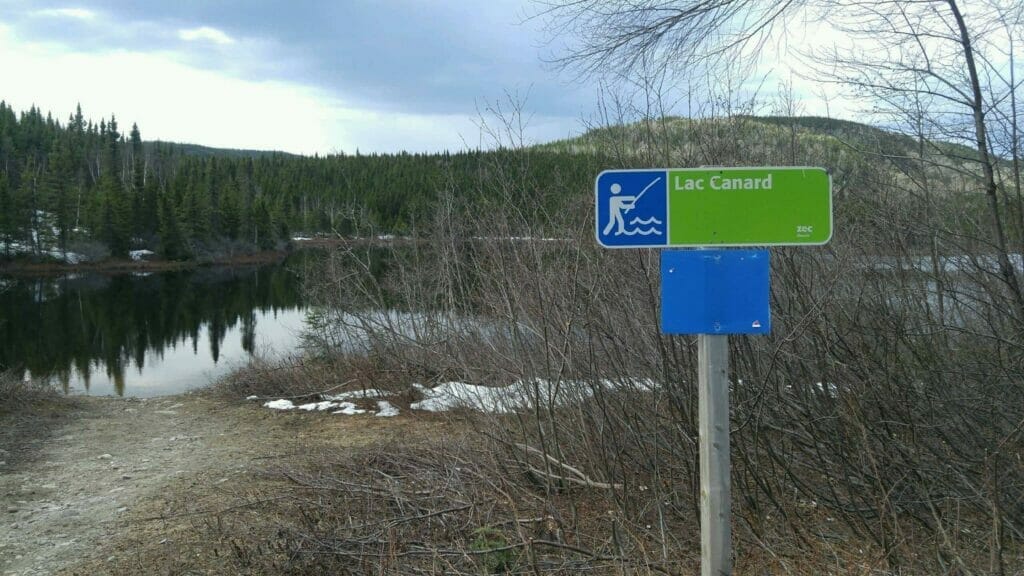 Lac Canard in spring in Zec Chauvin