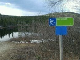 Lac Canard in spring in Zec Chauvin