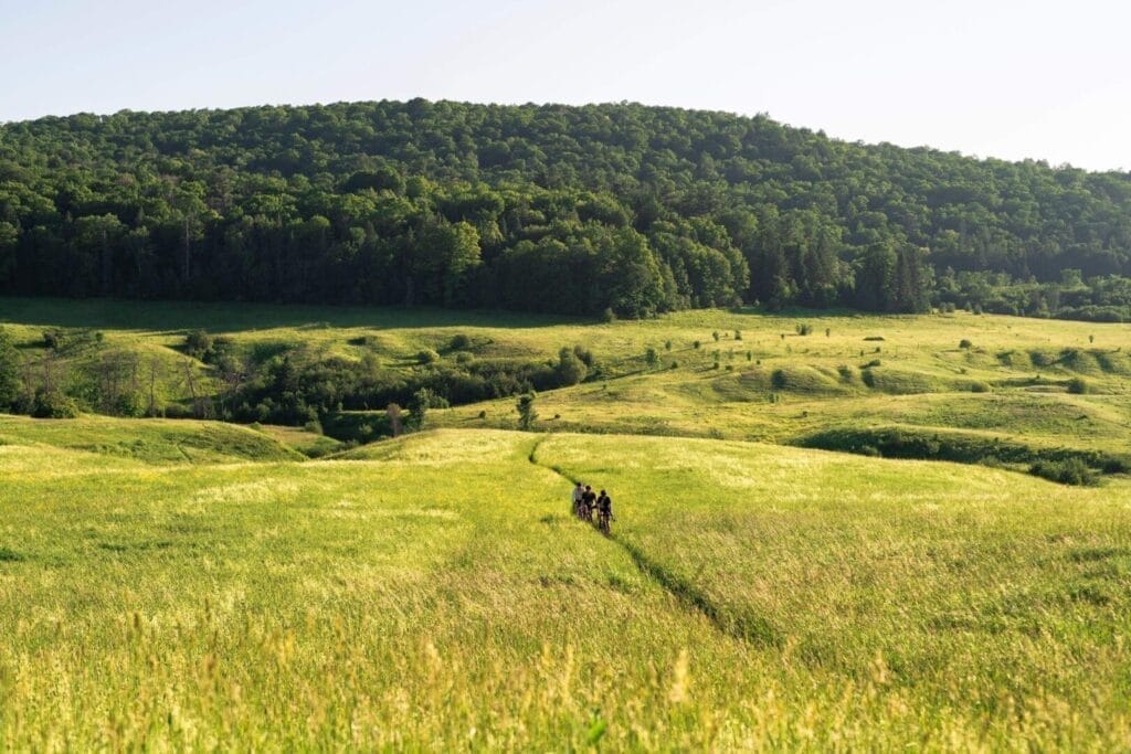 Vélos dans l'arrière-pays du parc de la Gatineau