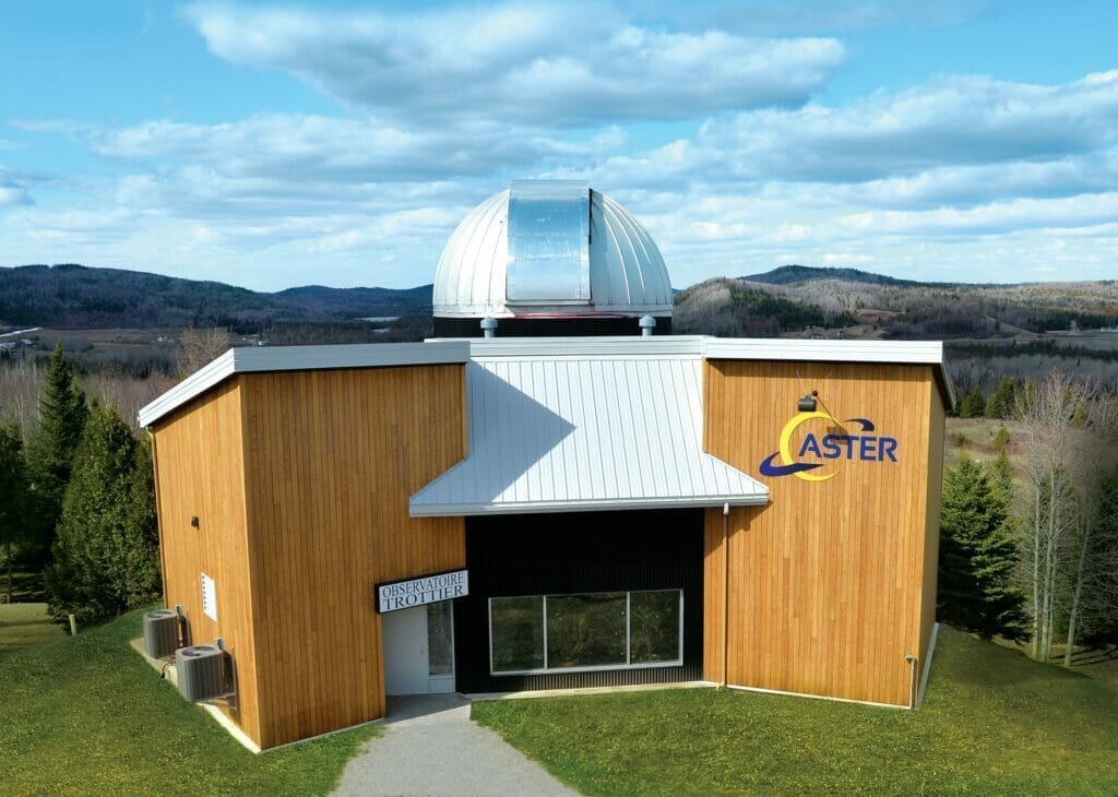 Exterior view of the Aster observatory in Saint-Louis-du-Ha!-Ha!