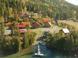 Vue aérienne de la pouvoirie Camp de la Haute Madeleine