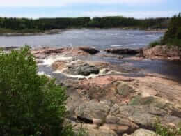 Small waterfalls on the Natashquan River