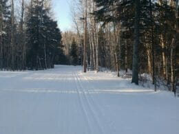 Cross-country ski trail at the Centre plein air Bec-Scie in La Baie