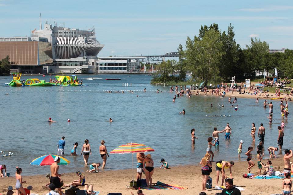 Summer at Jean-Doré beach in Montreal
