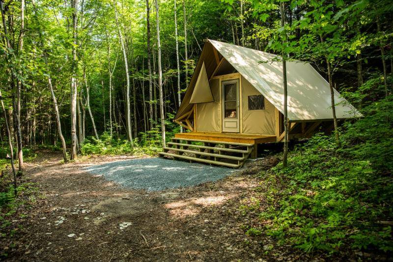 Ready-to-camp, similar to a prospector tent