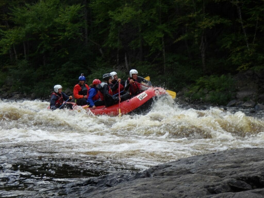 Rafting on a river in Saguenay-Lac-St-Jean