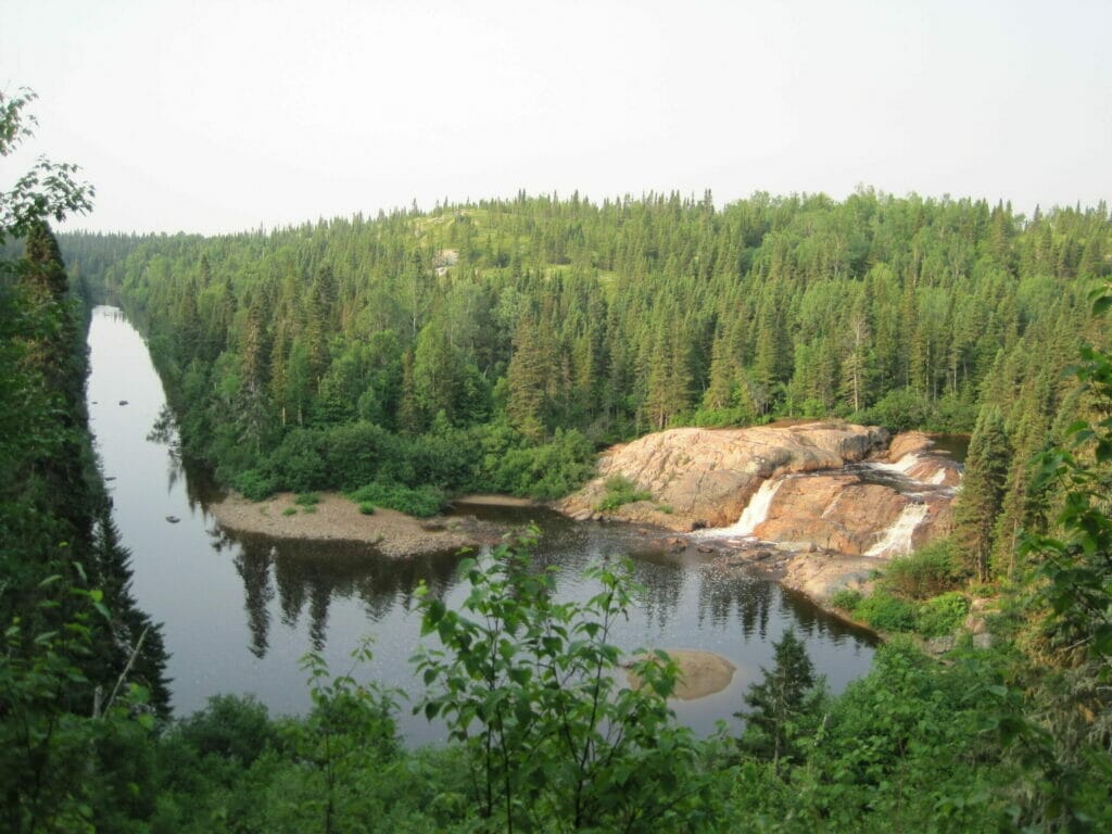 Viewpoint over the Rivière aux Rosiers at Ragueneau