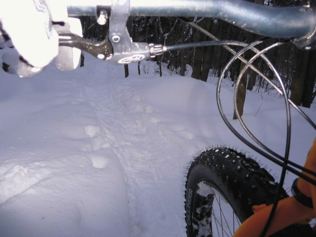 Fatbike trail at Panoramique in Saguenay