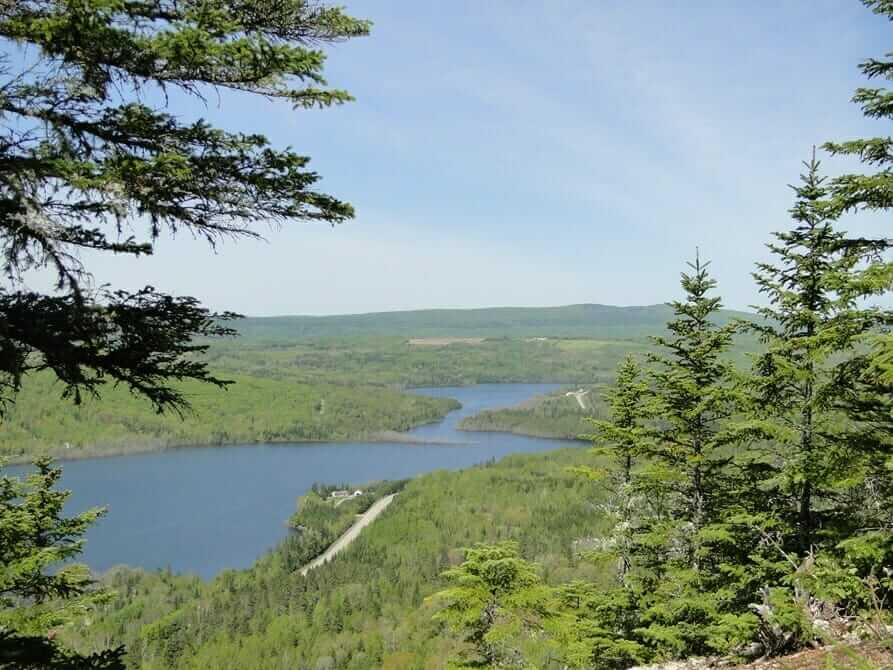 View of Sugar Loaf Lake and the surrounding area from the belvedere