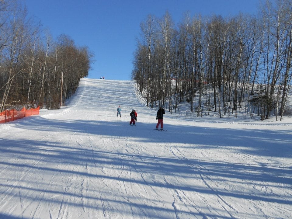 Downhill ski slope at Val-Mauricie ski resort