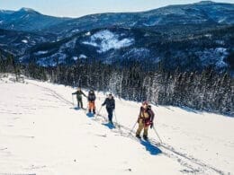 Ski hors-piste en montagne en Gaspésie