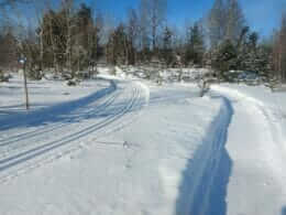 Pistes tracés pour le ski de fond et le fatbike à Rawdon