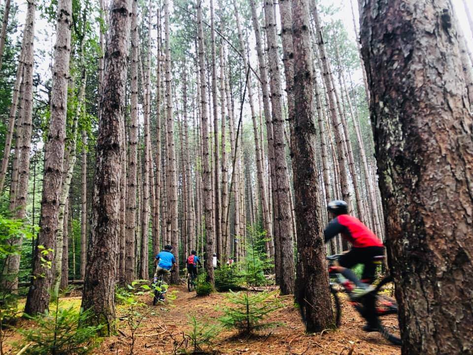 Mountain biking on TDCR trails in Rawdon