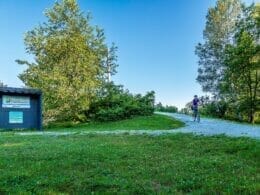 Biking on the Marécage-des-Scots regional park trail