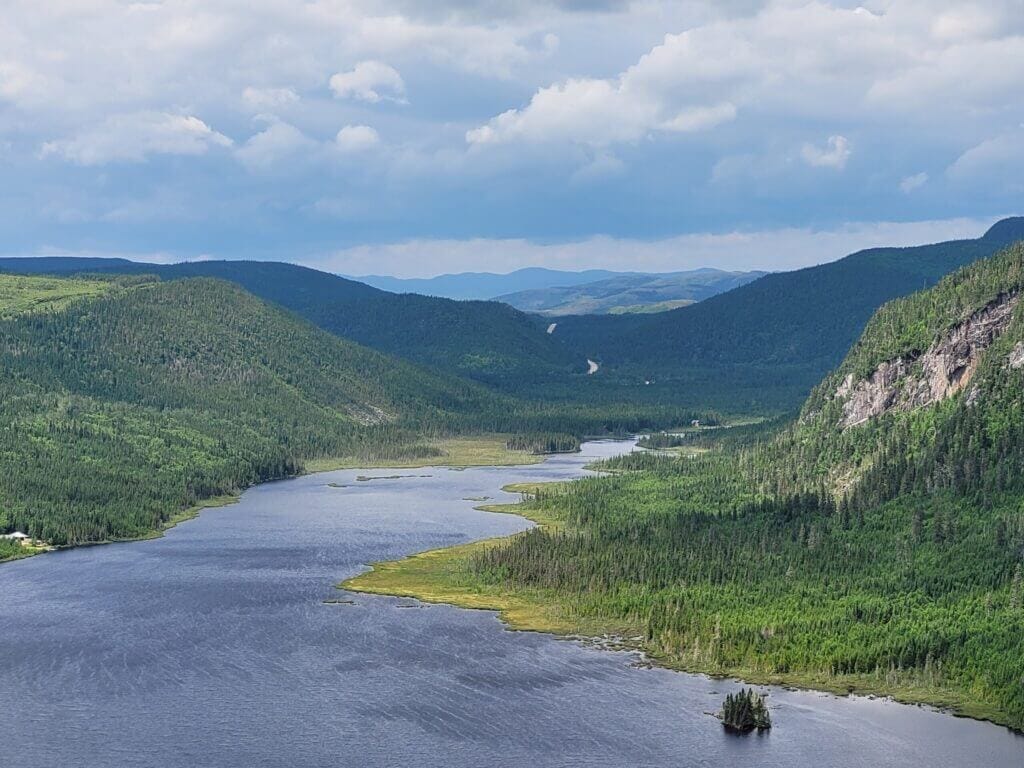 Viewpoint from Mont du Lac-a-l'Écluse on the Sommets trail