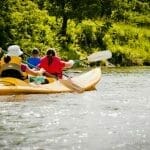 Kayaks sur la rivière Missisquoi à Mansonville (Canton de Potton)