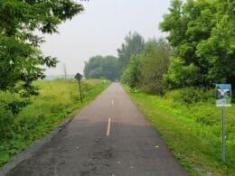 La Montérégiade bike path near the municipality of Ange-Gardien