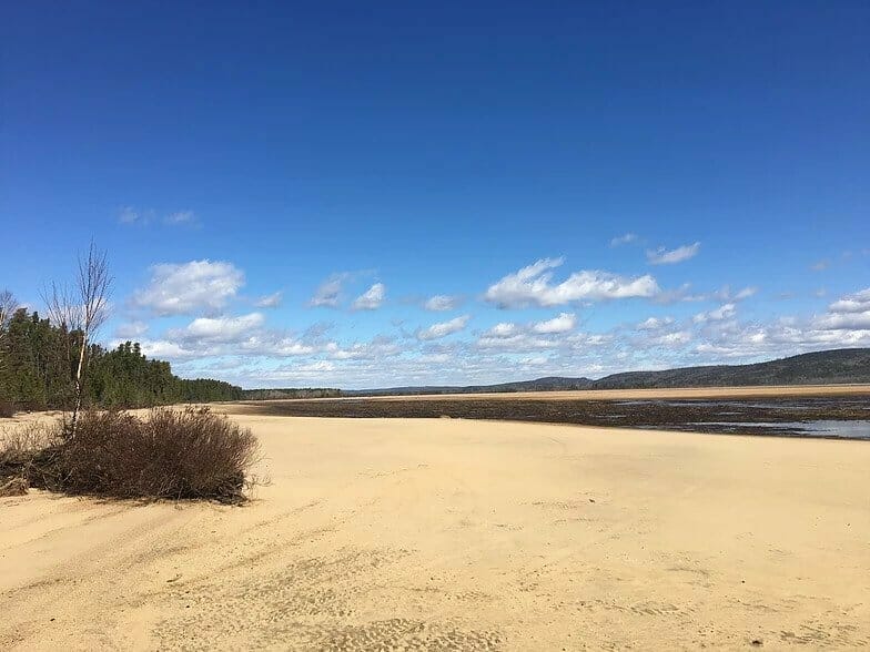 Lac Taureau beach at Amisk Aventure