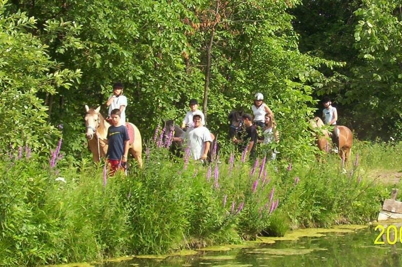 Initiation à la randonnée à cheval à la ferme l'Auteuilloise à Laval