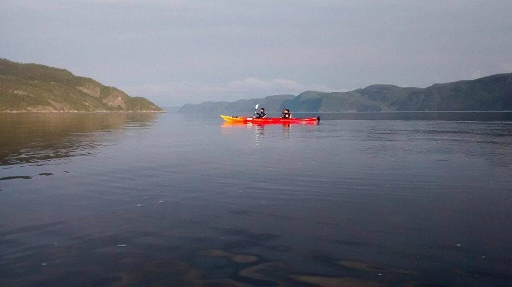 Kayak de mer sur le Fjord avec Aventure Rose des Vents