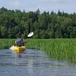 En kayak dans le Marais du Nord