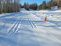 Piste de ski de fond tracés double et pas de patin au club Le Norvégien à Saguenay