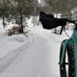 Vélo sur neige dans les sentiers de la TDCR à Rawdon
