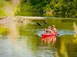 Kayak tandem sur la rivière Missisquoi